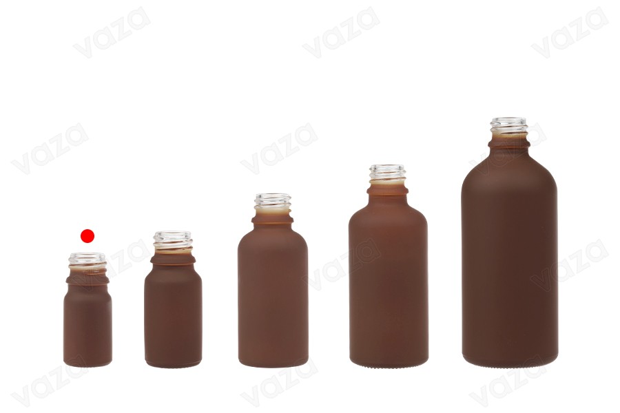 Flacon en verre de 5 ml pour huiles essentielles avec bec verseur en PP18 de différentes couleurs de caoutchouc-photo_groupe
