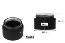 Pot en verre pour crème 50 ml - sans couvercle, disponible en plusieurs couleurs de caoutchouc-photo_dimensions