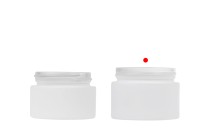 Pot en verre pour crème 50 ml - sans couvercle, disponible en plusieurs couleurs de caoutchouc-photo_groupe