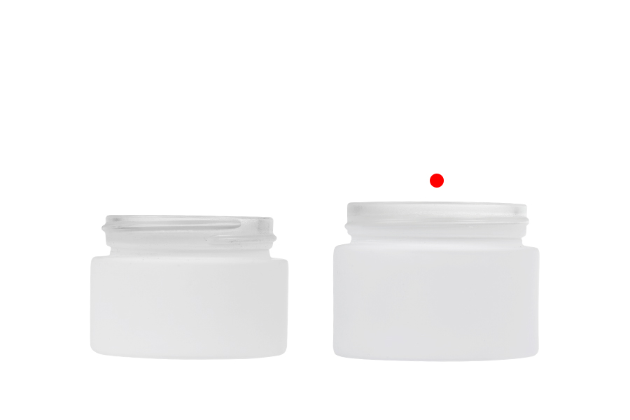 Pot en verre pour crème 50 ml - sans couvercle, disponible en plusieurs couleurs de caoutchouc-photo_groupe