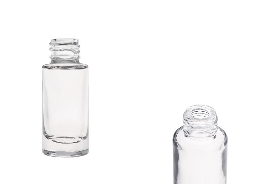 Γυάλινο διάφανο μπουκαλάκι 10 ml κυλινδρικό-εικόνα_προϊοντική