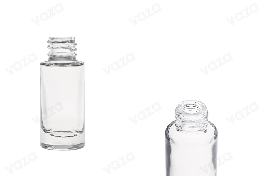 Transparente Glasflasche, 10 ml, zylindrisch-produktbild