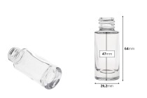 Γυάλινο διάφανο μπουκαλάκι 10 ml κυλινδρικό-εικόνα_διαστάσεις