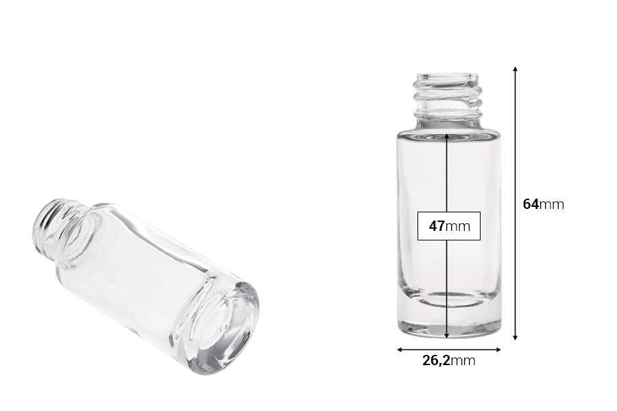 Γυάλινο διάφανο μπουκαλάκι 10 ml κυλινδρικό-εικόνα_διαστάσεις