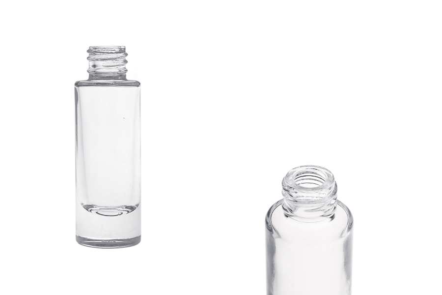 Γυάλινο διάφανο μπουκαλάκι 15 ml κυλινδρικό-εικόνα_προϊοντική