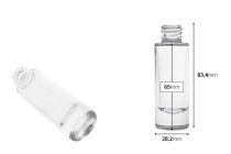 Γυάλινο διάφανο μπουκαλάκι 15 ml κυλινδρικό-εικόνα_διαστάσεις