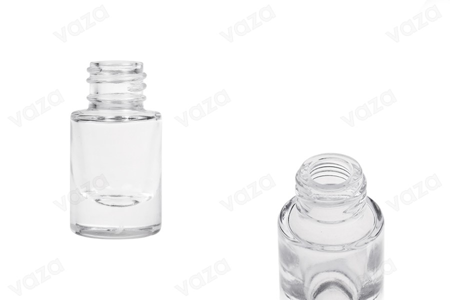 Transparente Glasflasche, 5 ml, zylindrisch-produktbild