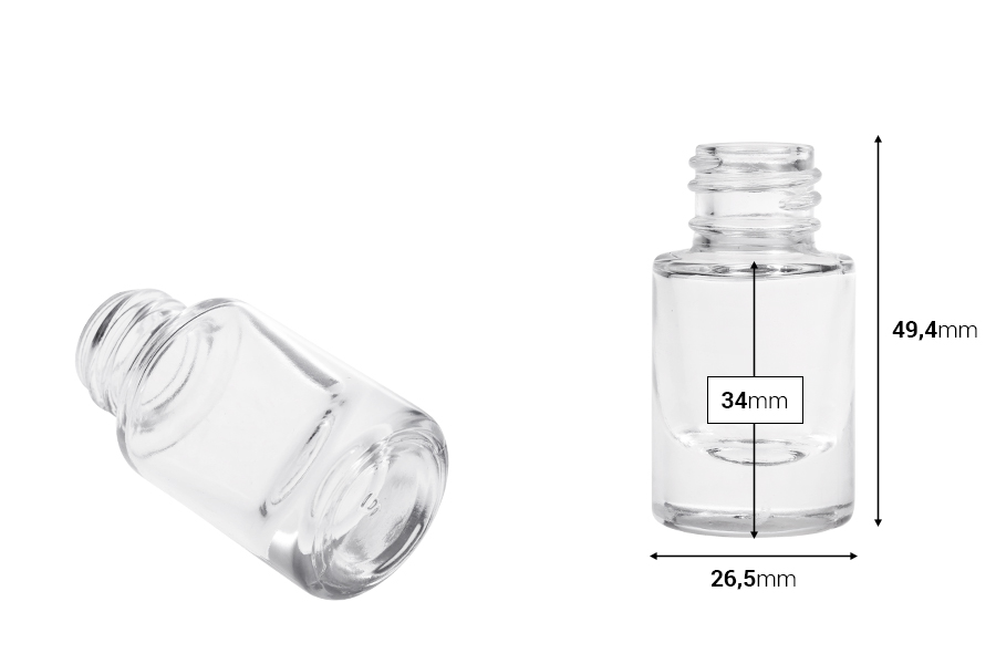 Γυάλινο διάφανο μπουκαλάκι 5 ml κυλινδρικό-εικόνα_διαστάσεις