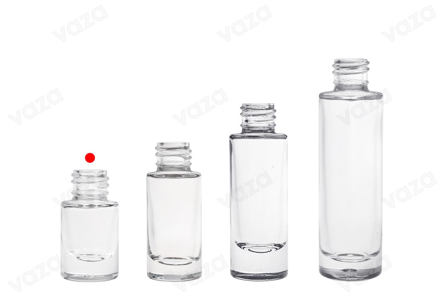 Transparente Glasflasche, 5 ml, zylindrisch-bildgruppe
