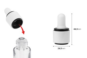Set di anelli in plastica per contagocce con tettarella per flaconi 1020-88--εικόνα_διαστάσεις