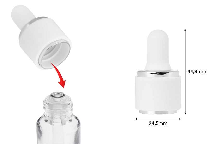 Ensemble de bagues en plastique pour compte-gouttes, couleur argent ou or, avec tétine pour biberons 1020-88--photo_dimensions