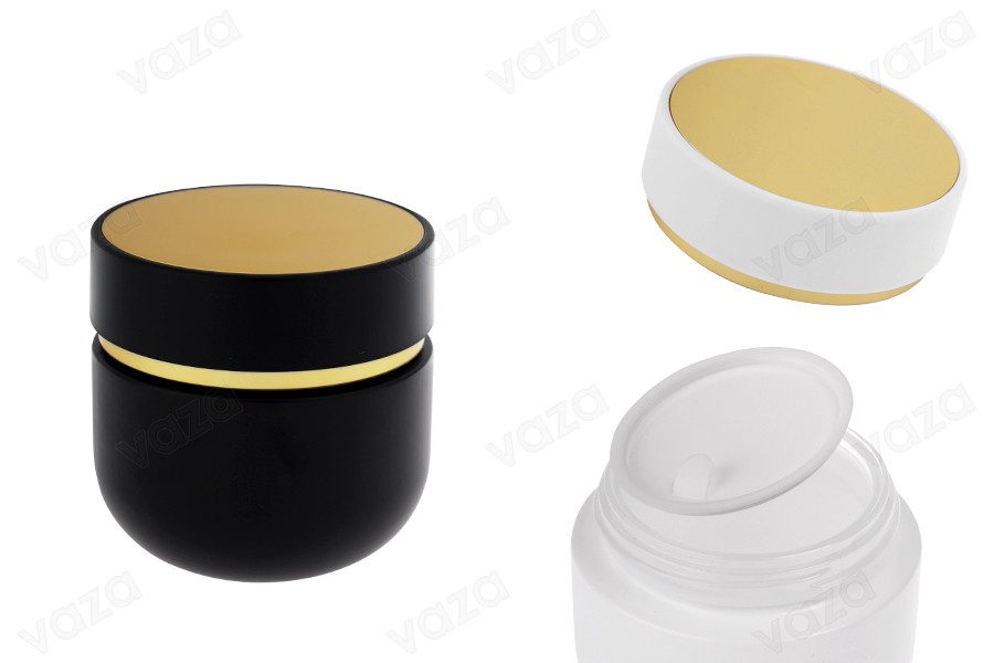 Bocal en verre de 100 ml avec couvercle (avec joint intérieur) et joint en plastique-photo_produit