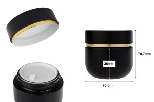 100-ml-Glasgefäß mit Deckel (mit Innendichtung) und Kunststoffdichtung-εικόνα_διαστάσεις