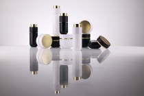 Flacon de 100 ml avec pompe à crème et bouchon dorés Flacon de 100 ml avec pompe à crème et bouchon dorés-photo_dimensions