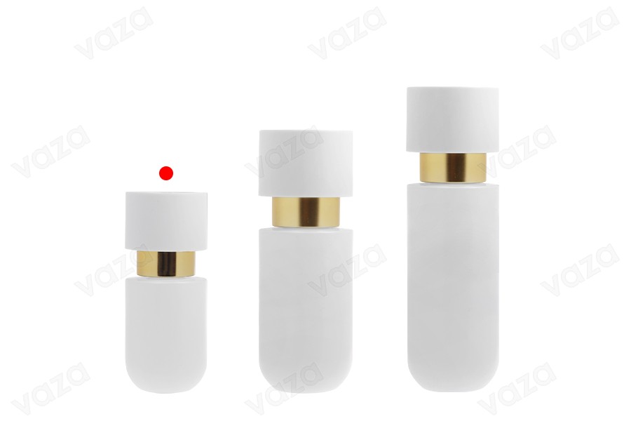 Shishe qelqi 30 ml me pompë ngjyrë ari për krem. Shishe qelqi 30 ml me pompë ngjyrë ari për krem.-εικόνα_σύνθεση