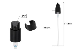 Pompe en plastique PP24/410 avec sécurité pour crème-εικόνα_διαστάσεις
