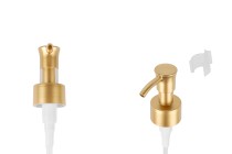 Pompa per crema in plastica color oro PP24/410 (07-0,75cc/pressione) Pompa per crema in plastica color oro PP24/410 (07-0,75cc/pressione)-immagine_prodotto