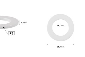 Auskleidung für PP24-Pumpen mit einer Dicke von 1,5 mm - geeignet für Pumpen mit der Artikelnummer 1023-110-0-εικόνα_διαστάσεις