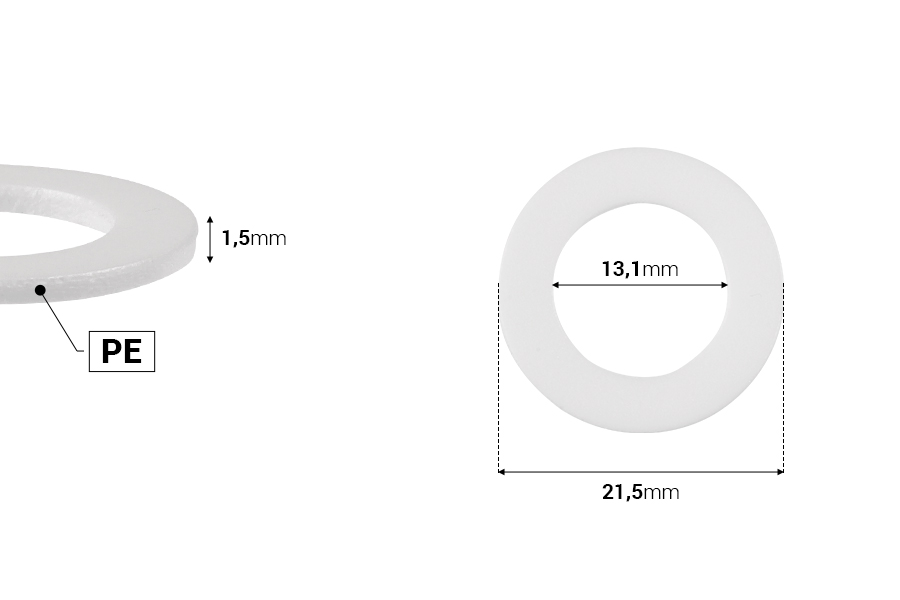 Mbulesë për pompa PP24 me trashësi 1.5 mm - e përshtatshme për pompat me kodin 1023-110-0        -imazh_dimensione