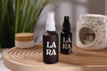 Shishe qelqi 50 ml për vajra esencialë, ngjyrë karamel mat, me grykë PP18.-imazh_grup