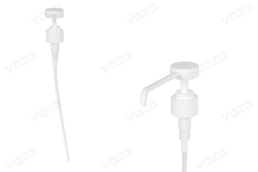 Long nozzle white plastic pump with 28/410 finish Long nozzle white plastic pump with 28/410 finish-image_product