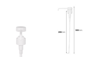 Pompe en plastique 28/410 de couleur blanche avec sécurité-εικόνα_διαστάσεις