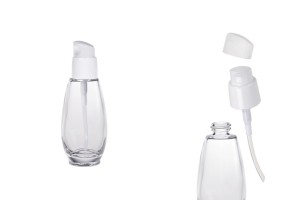 50ml Glasflasche mit Kunststoffpumpe (PP18)-produktbild