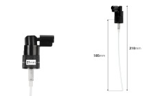 Spruzzatore di plastica per spruzzatura locale 18/410, colore nero.-εικόνα_διαστάσεις