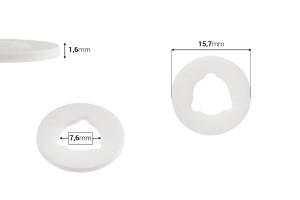 Joint de pulvérisation PP18 d'une épaisseur de 1,6 mm - 50 pièces-εικόνα_διαστάσεις