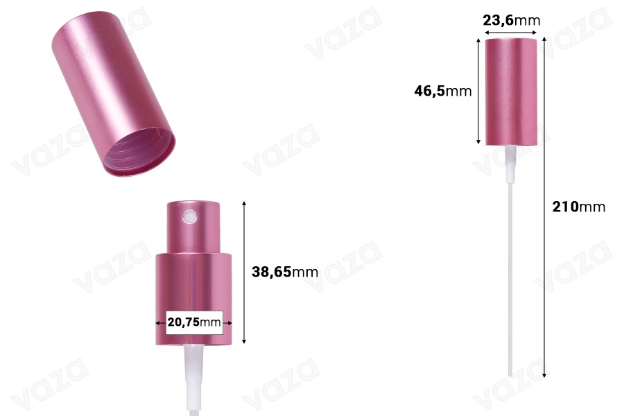 Spray en aluminium 18/415 en différentes couleurs - 20 pcs Spray en aluminium 18/415 en différentes couleurs - 20 pcs-photo_dimensions