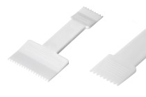 Plastic white spatula for cream 71 mm - 24 pieces Plastic white spatula for cream 71 mm - 24 pieces