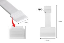 Plastic white spatula for cream 71 mm - 24 pieces Plastic white spatula for cream 71 mm - 24 pieces