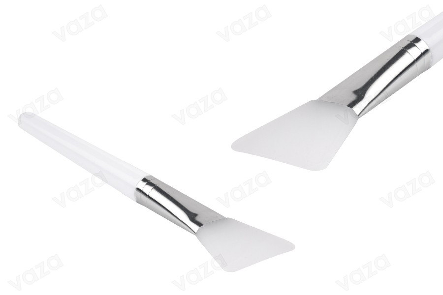 Spatul - furçë silikoni 159 mm me dorezë plastike për krem me detaje argjendi-imazh_produkt