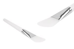 Silikonspatel - Pinsel 159 mm mit Kunststoffgriff mit silbernem Detail für Creme-εικόνα_προϊοντική