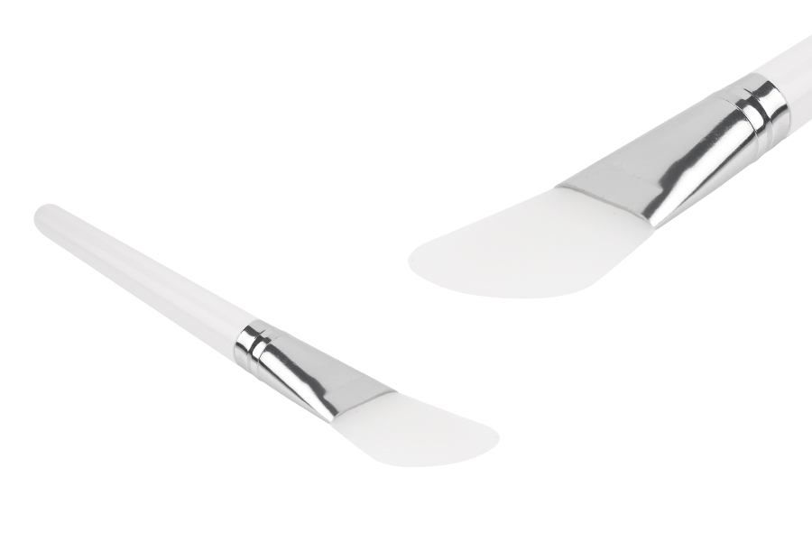 Spatule-pinceau en silicone 159 mm avec manche en plastique et détail argenté pour crème Spatule-pinceau en silicone 159 mm avec manche en plastique et détail argenté pour crème-photo_produit