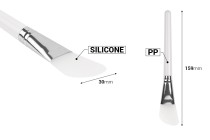 Spatule-pinceau en silicone 159 mm avec manche en plastique et détail argenté pour crème Spatule-pinceau en silicone 159 mm avec manche en plastique et détail argenté pour crème-photo_dimensions
