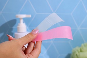 Πλαστική σπάτουλα 93 mm σε διάφανο ή ροζ χρώμα - 12 τεμάχια -εικόνα_σύνθεση