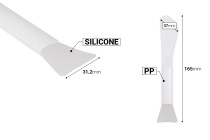 Spatule-pinceau en silicone 165 mm avec manche en plastique pour crème Spatule-pinceau en silicone 165 mm avec manche en plastique pour crème-photo_dimensions