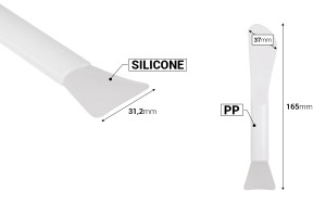 Spatule-pinceau en silicone 165 mm avec manche en plastique pour crème-bildabmessungen