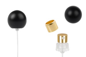 Vaporisateur avec capuchon sphérique noir mat (petit modèle) pour flacons de parfum à sertir de sécurité de 15 mm-εικόνα_προϊοντική