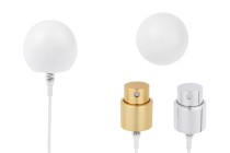 Ensemble - vaporisateur en aluminium et bouchon sphérique blanc (petit) pour flacons à bec verseur 15/400-photo_produit