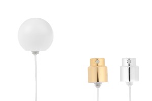 Sprühflasche mit weißem, mattem, kugelförmigem (großem) Verschluss für Parfümflaschen mit 15-mm-Bördelverschluss-εικόνα_προϊοντική