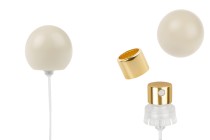 Sprej me kapak sferik mat ngjyrë bezhë (të vogël) për shishe parfumi me mbyllje sigurie crimp 15 mm. Sprej me kapak sferik mat ngjyrë bezhë (të vogël) për shishe parfumi me mbyllje sigurie crimp 15 mm. -imazh_produkt