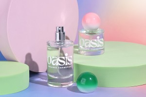 Vaporisateur avec capuchon sphérique (petit modèle) à dégradé vert pour flacons de parfum à sertir de sécurité de 15 mm-εικόνα_σύνθεση