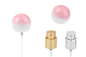 Ensemble - vaporisateur en aluminium et bouchon sphérique rose (petit) pour flacons à bec verseur 15/400-εικόνα_προϊοντική