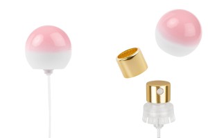 Vaporisateur avec capuchon sphérique (petit modèle) à dégradé rose pour flacons de parfum à sertir de sécurité de 15 mm-εικόνα_προϊοντική