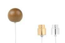 Spray with wooden (dark) spherical cap for perfume bottles with 15 mm crimp safety closure-image_product