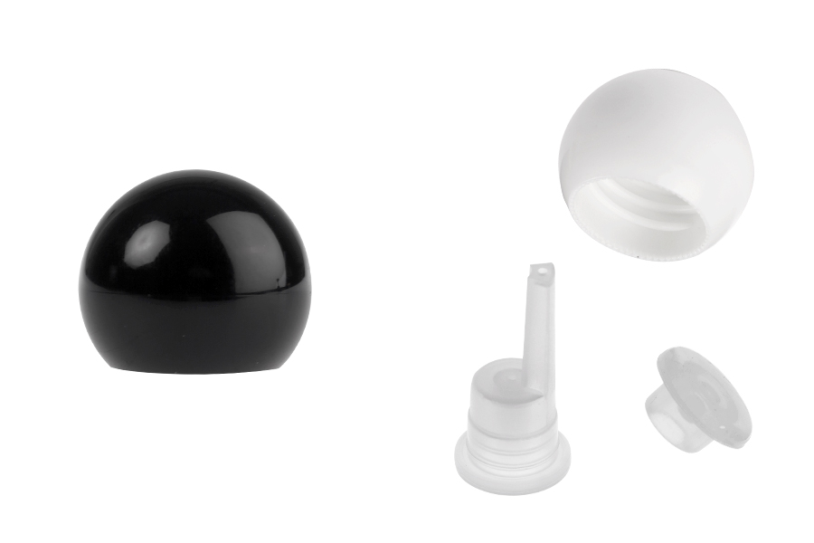 Πλαστικό καπάκι με τάπα και ελεγκτή ροής για μπουκάλια αιθέριων ελαίων PP18 - 50 τμχ-εικόνα_προϊοντική