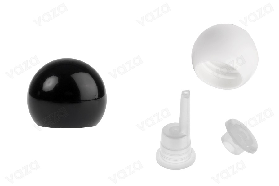 Bouchon en plastique avec dispositif de contrôle du débit pour flacons d'huiles essentielles PP18 - 50 pièces-photo_produit