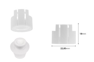 Bouchon de sécurité doseur en plastique pour flacons à col de 20 mm - 50 pièces-εικόνα_διαστάσεις